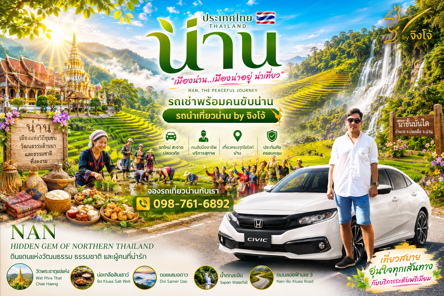 แจกแพลนเที่ยวน่าน 3 วัน 2 คืน, เช่ารถน่าน ขับเอง, วัดถ้ำเชตวัน นาน้อย